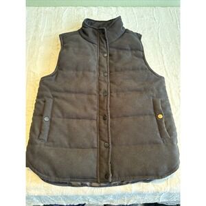 Staccato Lightweight Quilted Snap Button Vest Sleeveless Black Womens M Walking